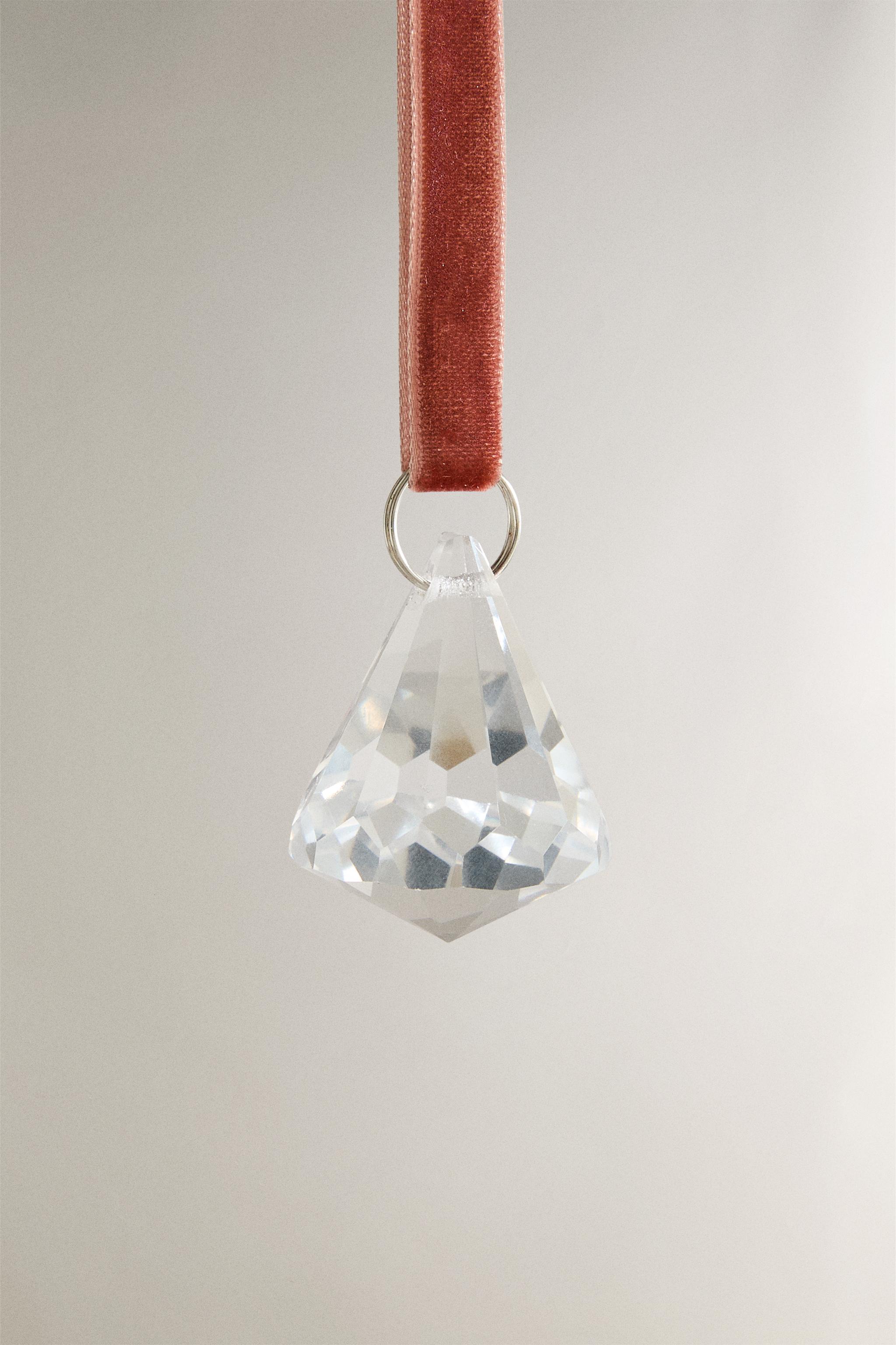 TRANSPARENT DIAMOND CHRISTMAS TREE ORNAMENT